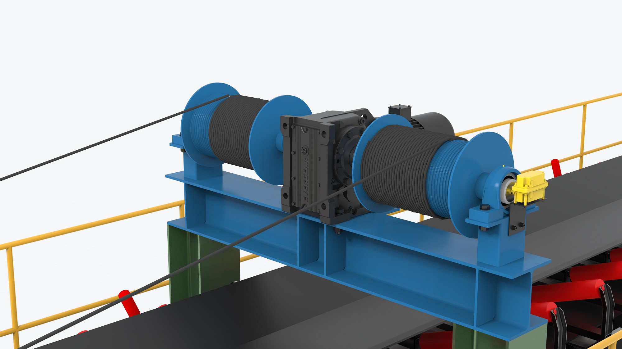 K系列重载减速机和带槽卷扬滚筒